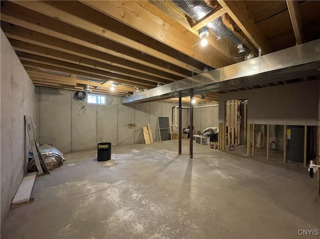 view of basement