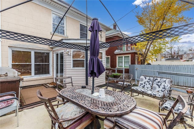 view of patio with outdoor lounge area