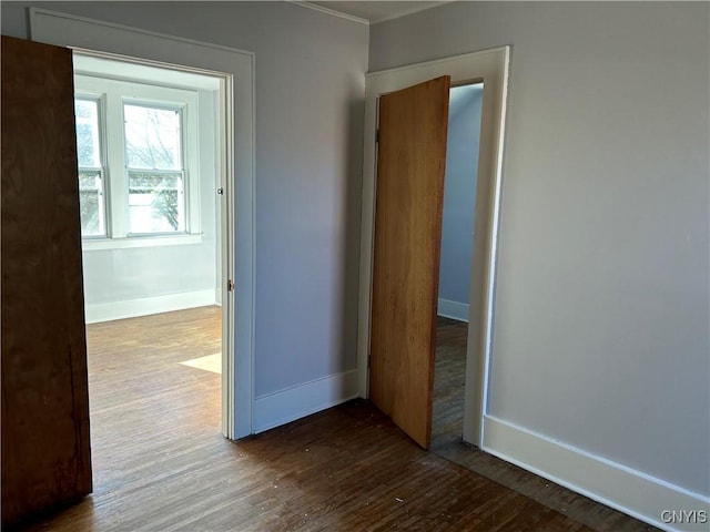 interior space with hardwood / wood-style floors