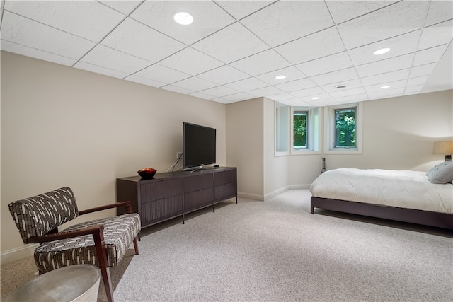 bedroom with carpet floors