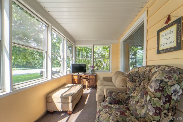 view of sunroom