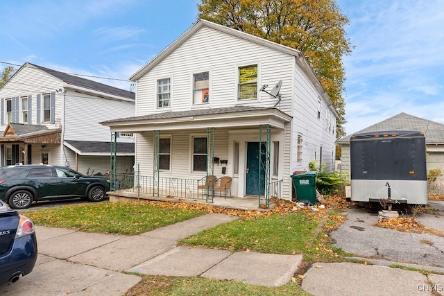 view of front of home with a porch