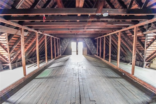 view of attic