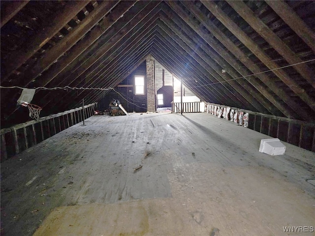 view of attic