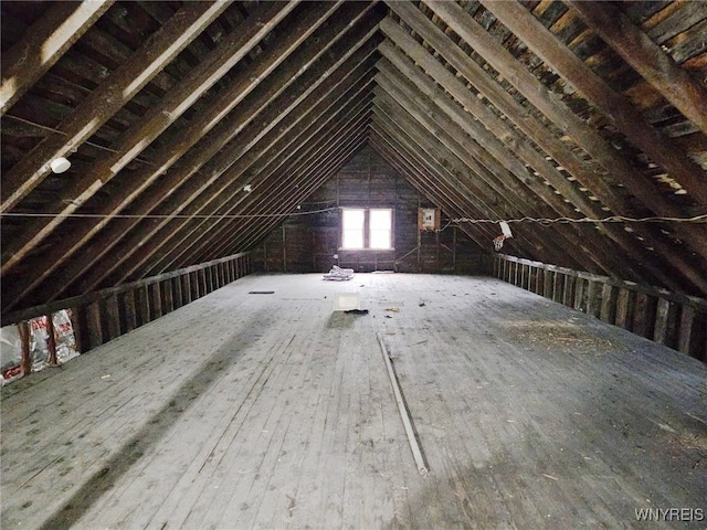 view of attic