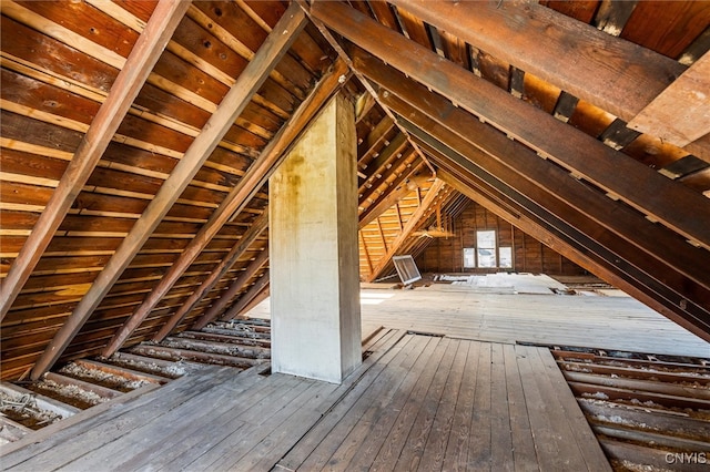 view of attic