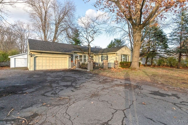 ranch-style house with a garage