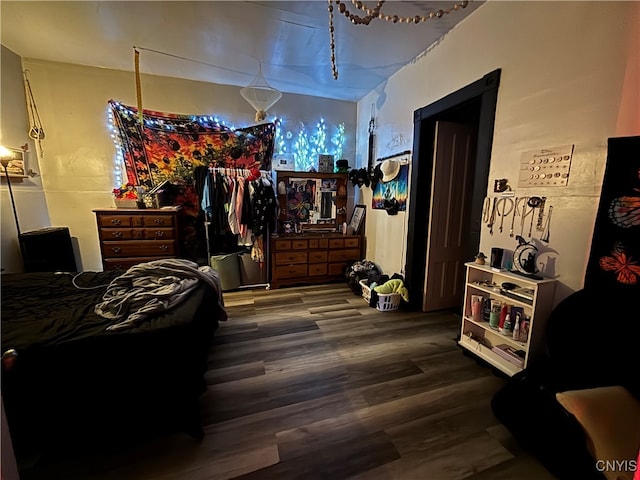 bedroom featuring hardwood / wood-style flooring