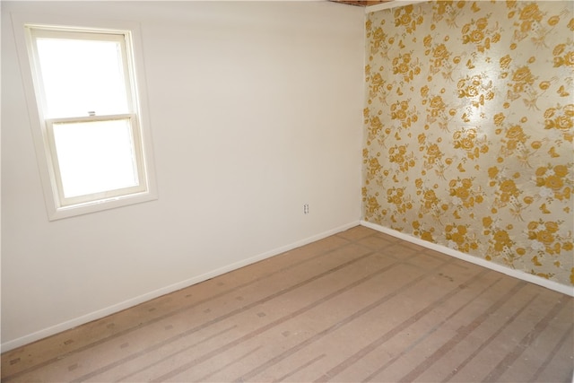 empty room featuring wood-type flooring