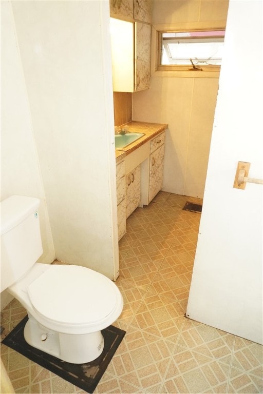 bathroom featuring toilet and sink