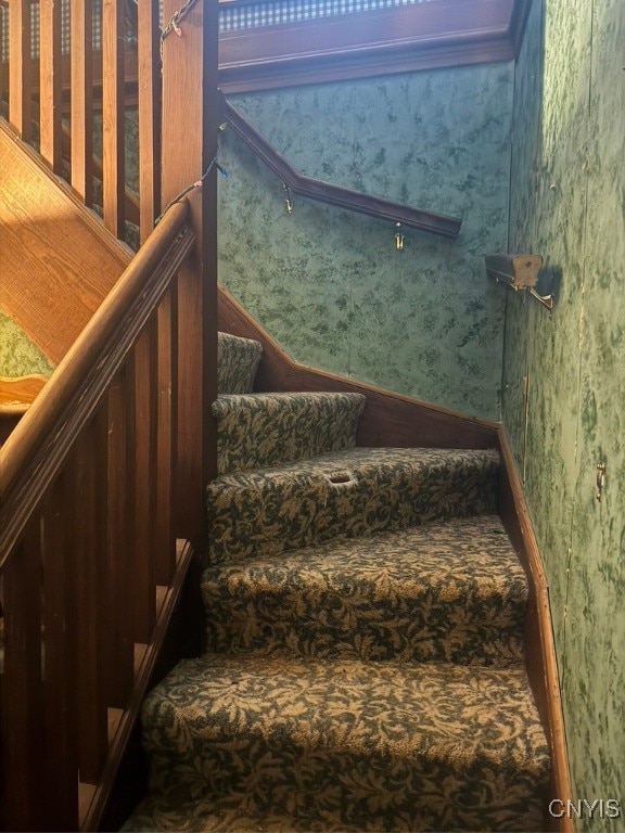 view of stairway