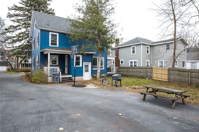 view of front of house with covered porch