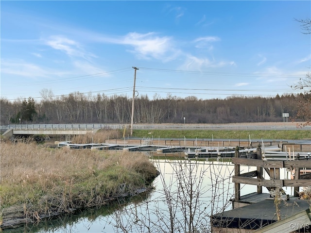 view of dock