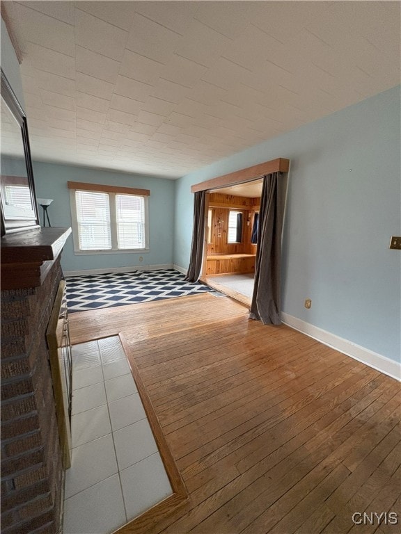 unfurnished room featuring light wood-type flooring