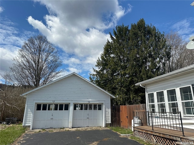 20 Pearl St, Bainbridge, NY 13733 - detached garage with fence