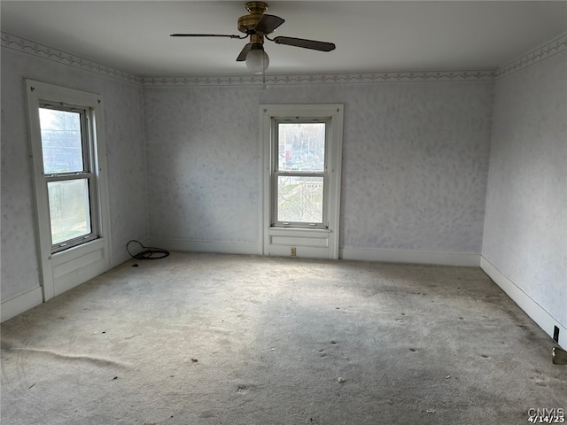 20 Pearl St, Bainbridge, NY 13733 - carpeted empty room with plenty of natural light and ceiling fan