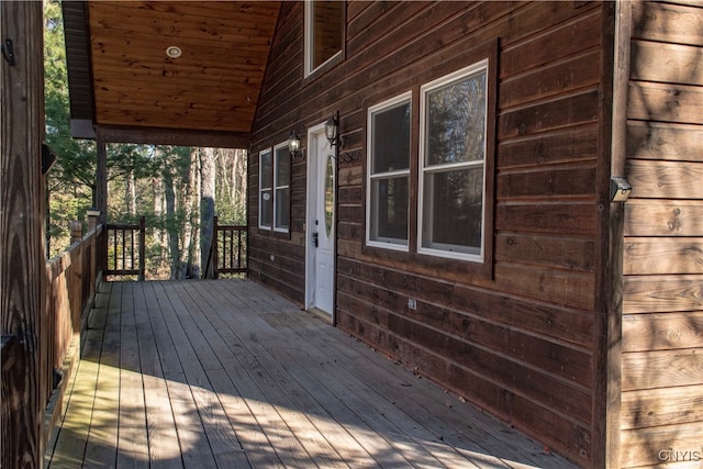 view of wooden terrace