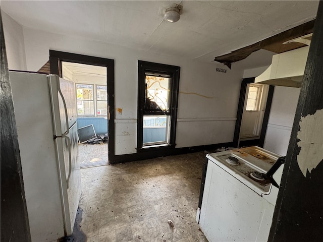 kitchen featuring white appliances