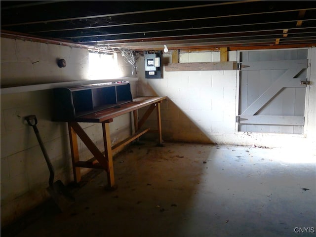 view of basement