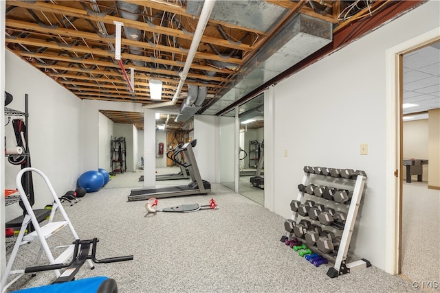 view of exercise room