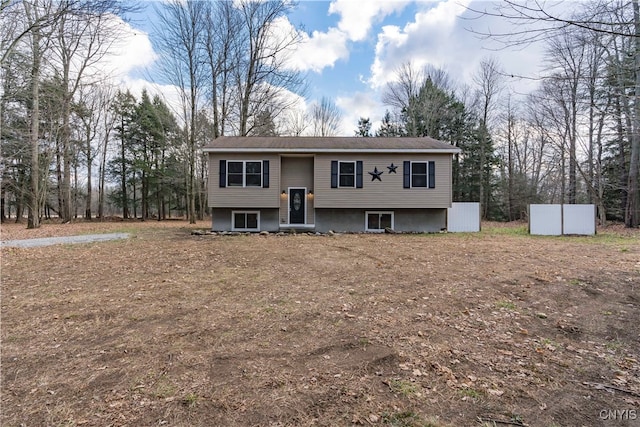 view of split foyer home