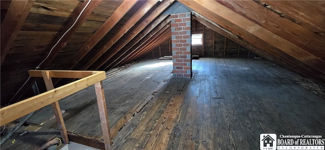 view of attic