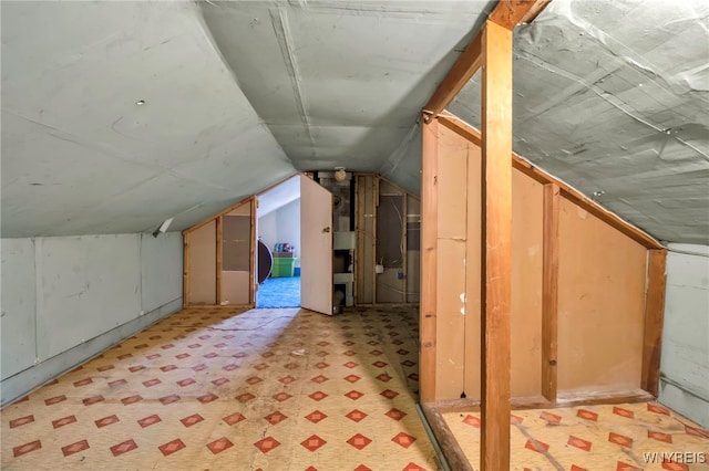 bonus room with vaulted ceiling