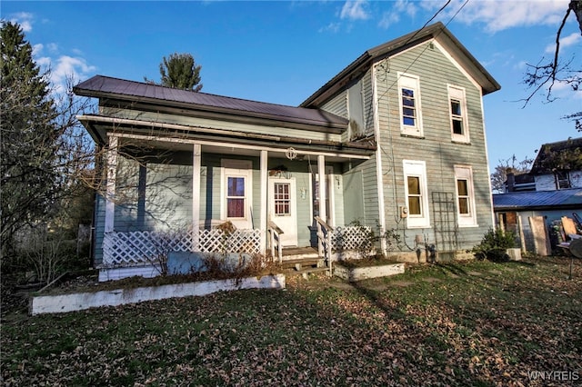 view of front of property with a porch