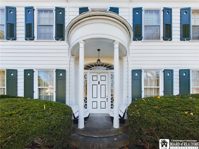 view of doorway to property