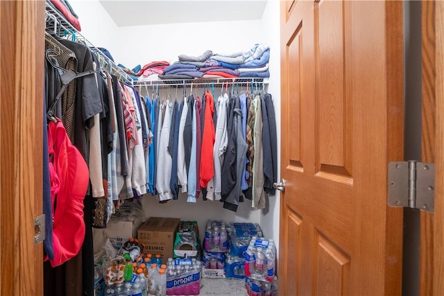 view of walk in closet