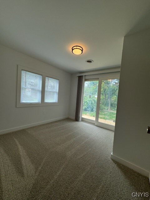 unfurnished room featuring carpet