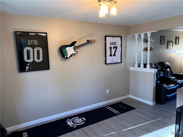 foyer featuring hardwood / wood-style flooring