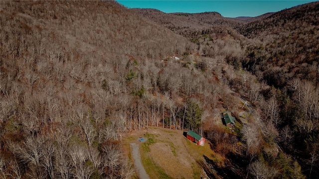 aerial view featuring a mountain view