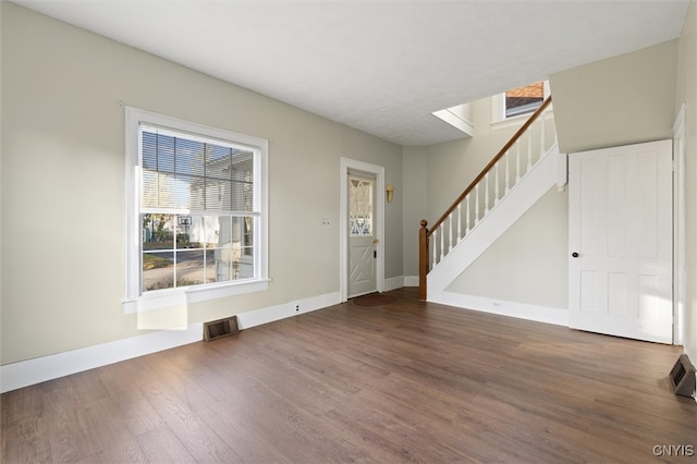 foyer featuring hardwood / wood-style floors