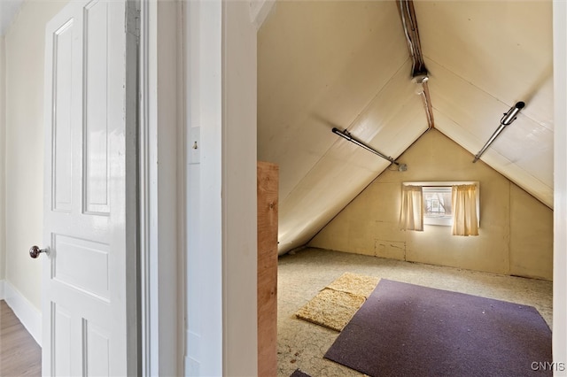 additional living space with lofted ceiling