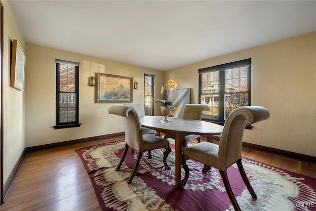 dining room featuring wood-type flooring