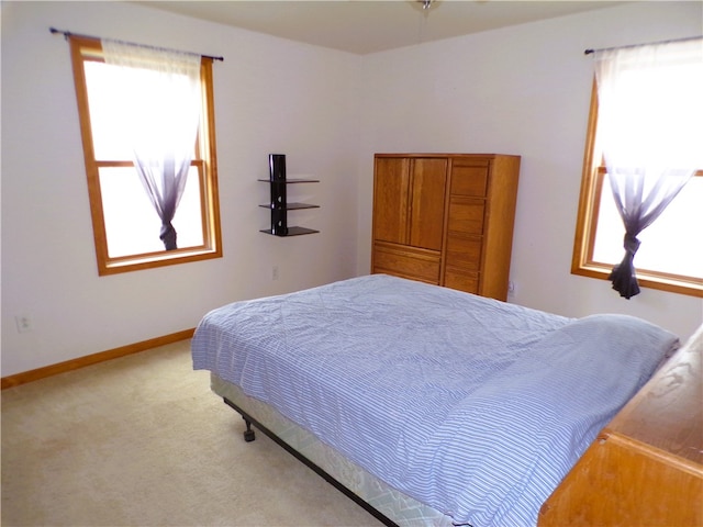 view of carpeted bedroom