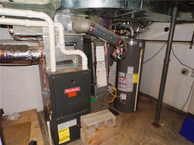 utilities featuring gas water heater