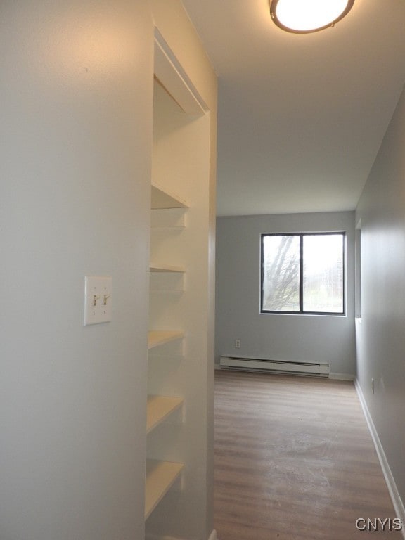 interior space featuring a baseboard radiator