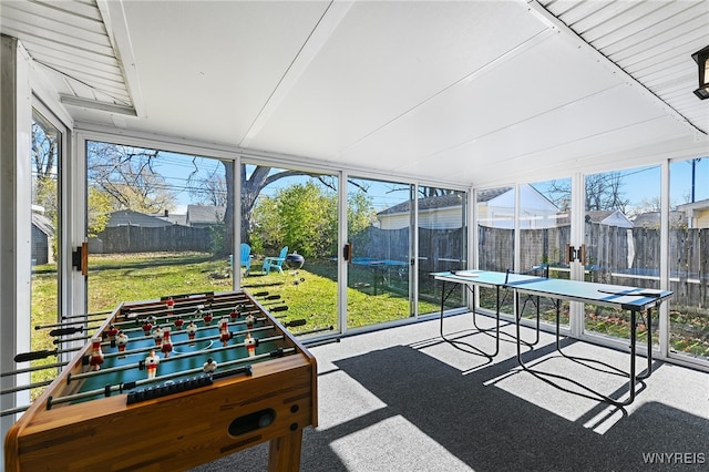 view of sunroom