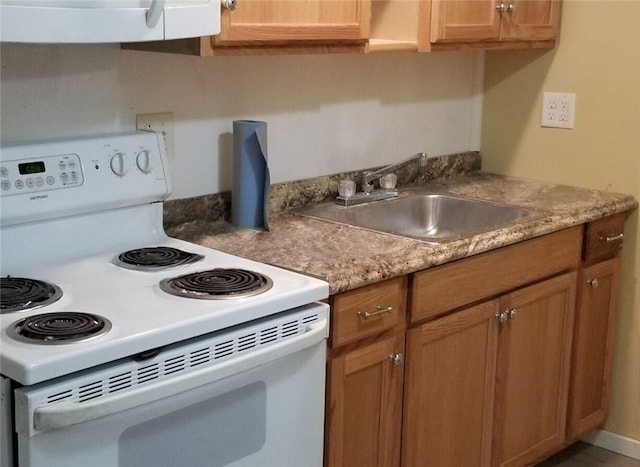 kitchen with white appliances and sink