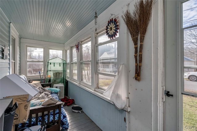 view of sunroom