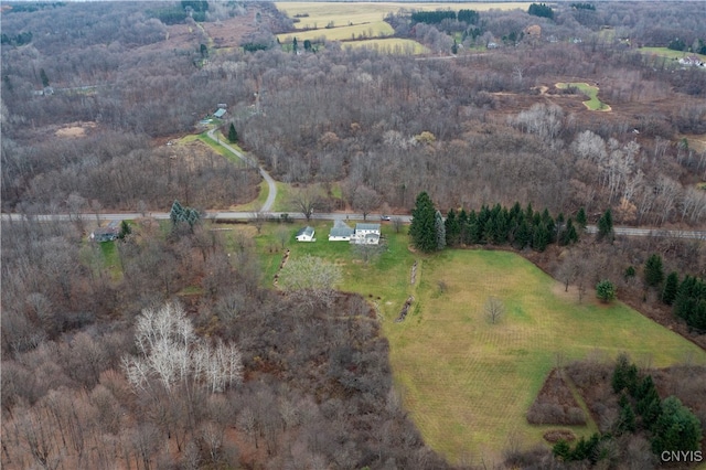 bird's eye view featuring a rural view