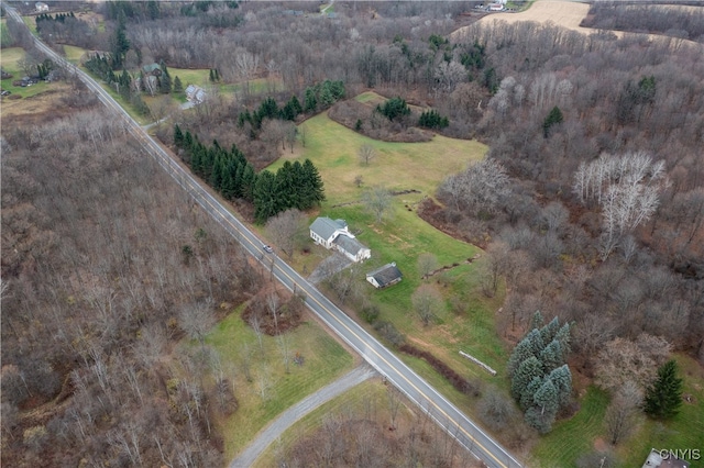 drone / aerial view featuring a rural view