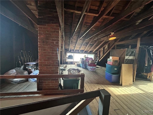 view of attic