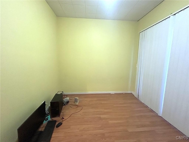 unfurnished bedroom featuring light hardwood / wood-style flooring