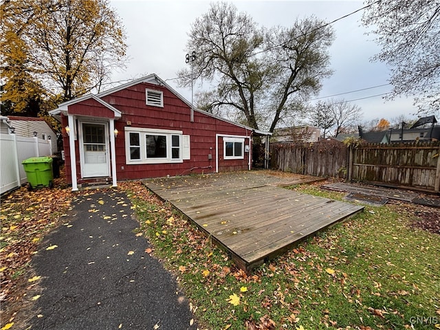 exterior space featuring a deck