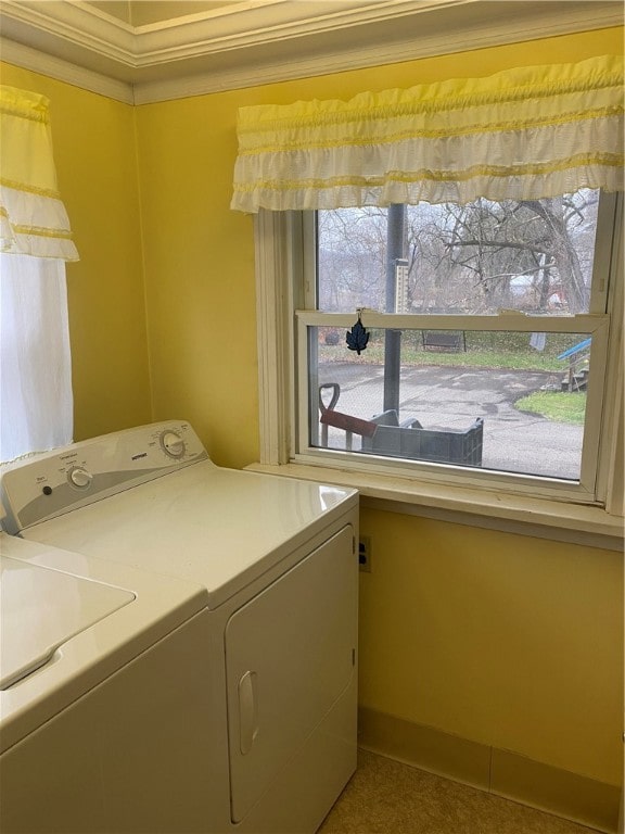 laundry area with washer and dryer