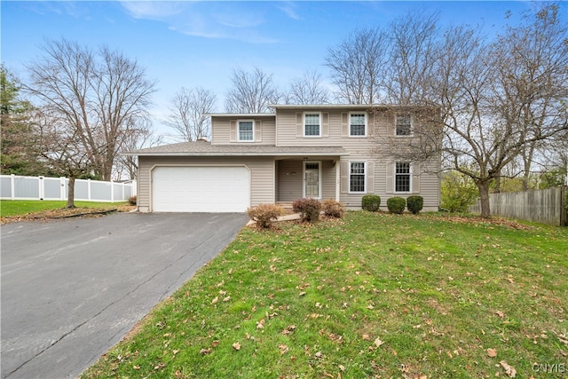 view of front of home with a front lawn