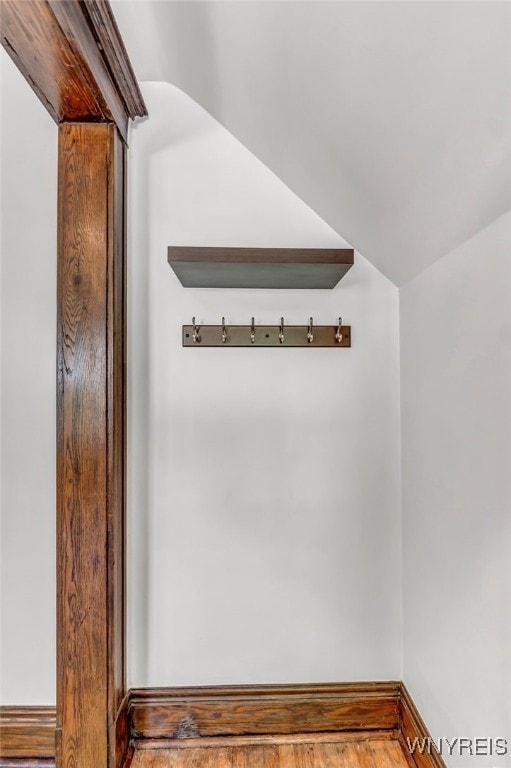 mudroom featuring hardwood / wood-style floors